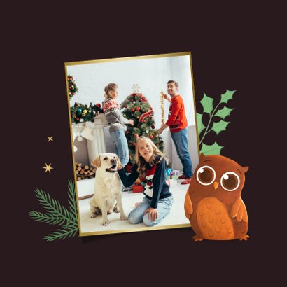 Weihnachtskarte Foto und Band 'Merry Christmas' 2