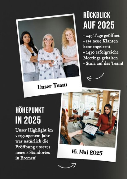 Weihnachtskarte Foto Zeitschrift Firma geschäftlich Zeitung 2