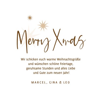 Weihnachtskarte Fotocollage 2026 mit Sternen 3