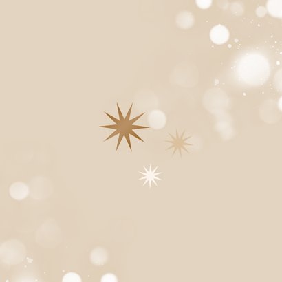 Weihnachtskarte Fotocollage 2026 mit Sternen Rückseite