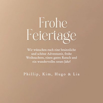 Weihnachtskarte Fotocollage in Weihnachtskugeln Lichteffekt 3