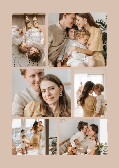 Weihnachtskarte Fotocollage 'liebevolle Weihnachten' beige 2