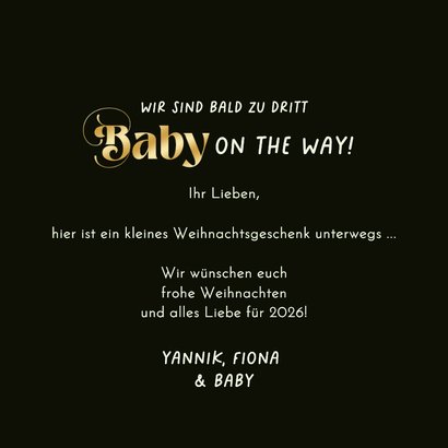 Weihnachtskarte Fotocollage Ultraschall 'Baby on the way' 3