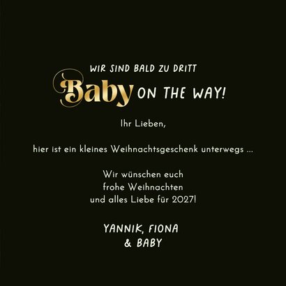 Weihnachtskarte Fotocollage Ultraschall 'Baby on the way' 3