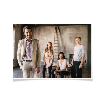 Weihnachtskarte Fotokarte 2026 mit Logo Sterne 2