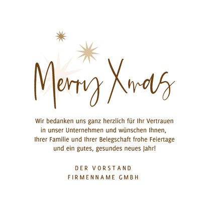 Weihnachtskarte Fotokarte 2026 mit Logo Sterne 3