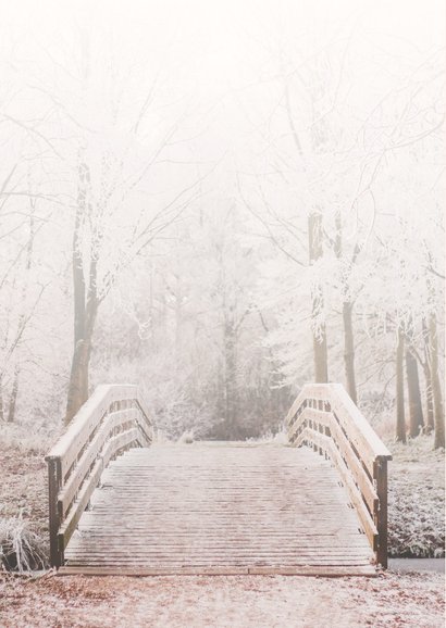 Weihnachtskarte Fotomotiv Brücke mit Schnee 2