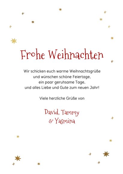 Weihnachtskarte Fotos mit Schleife 3