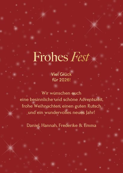 Weihnachtskarte Fotoserie 'Frohes Fest' 3