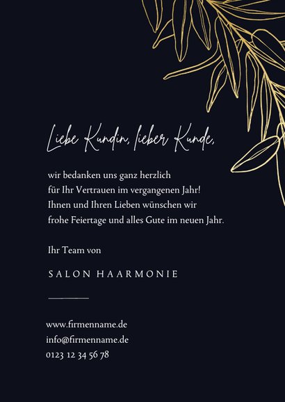 Weihnachtskarte Friseursalon Foto 3