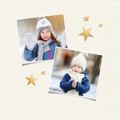 Weihnachtskarte fröhliche Fotocollage mit Sternen 2