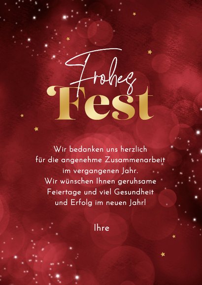 Weihnachtskarte 'Frohes Fest' gold SOS Kinderdörfer 3