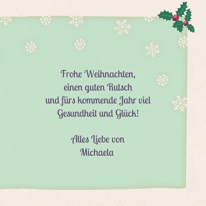 Weihnachtskarte Fuchs mit Wintermütze 3