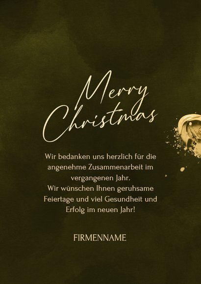Weihnachtskarte gemalte Sterne Farbe Firmenlogo 3