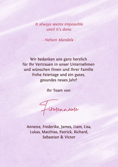 Weihnachtskarte geschäftlich 2027 elegant 3