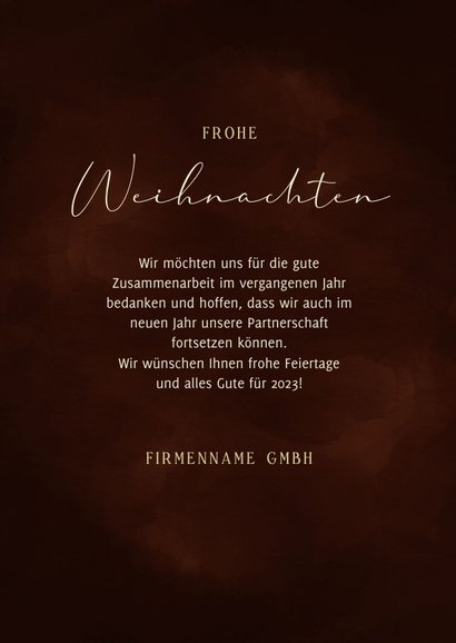 Weihnachtskarte Geschäftlich Dunkelrot | Send A Smile