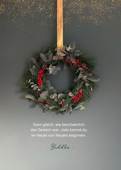 Weihnachtskarte geschäftlich Weihnachtskranz 2