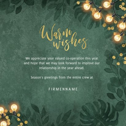 Weihnachtskarte Geschäftskunden 'Warm wishes' 3