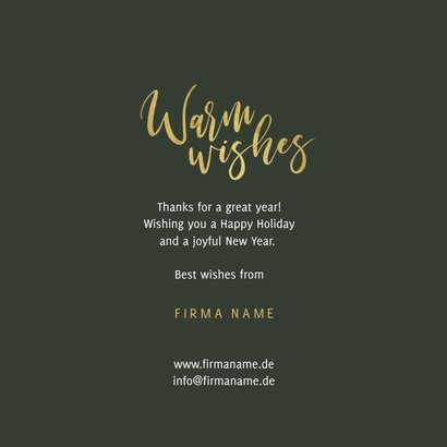 Weihnachtskarte Geschäftspartner 'Warm Wishes' 3