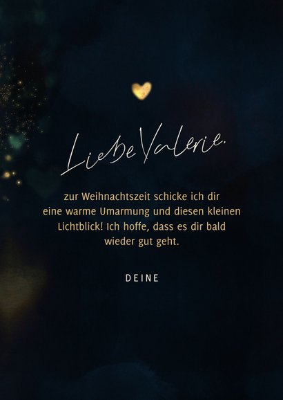 Weihnachtskarte goldenes Herz 3