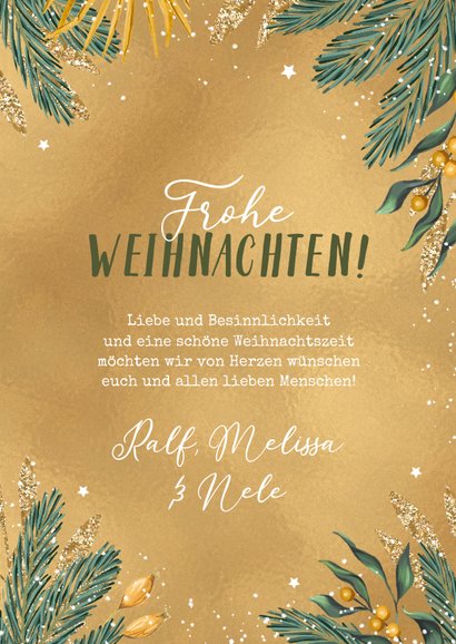 Weihnachtskarte Goldlook & Foto 3