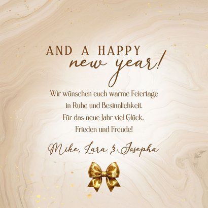 Weihnachtskarte Goldornamente Weihnachtskugel mit Foto 3