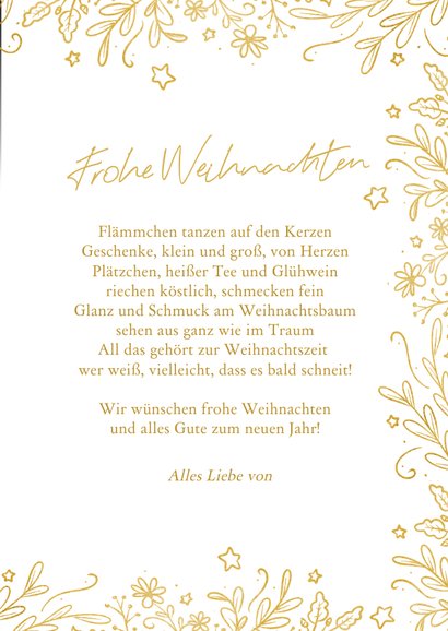 Weihnachtskarte großes Foto & botanische Ranken 3