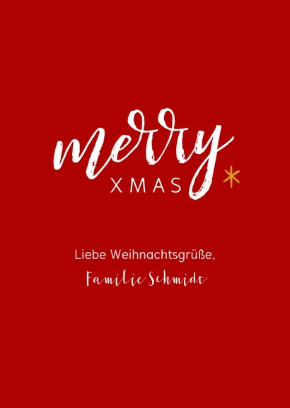 Weihnachtskarte großes Foto und merry XMAS 3