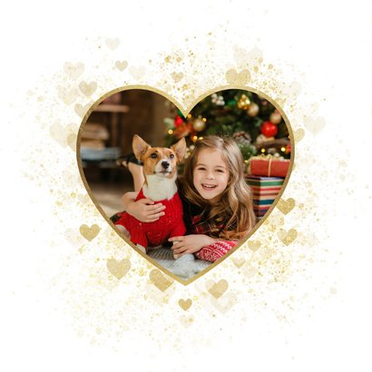 Weihnachtskarte großes Herz kleine Herzen 2