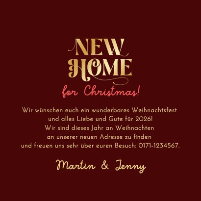 Weihnachtskarte Haus mit Fotocollage Umzug zu Weihnachten 3