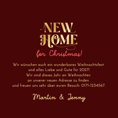 Weihnachtskarte Haus mit Fotocollage Umzug zu Weihnachten 3