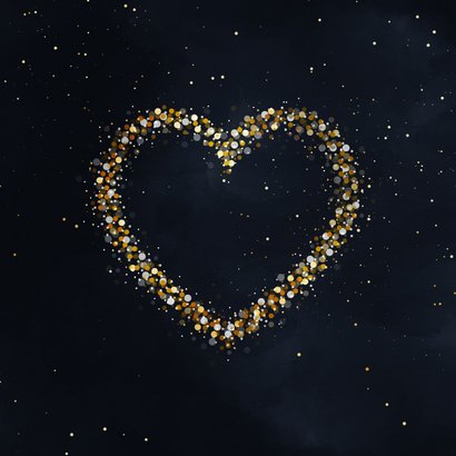 Weihnachtskarte Herz aus Sternen 2