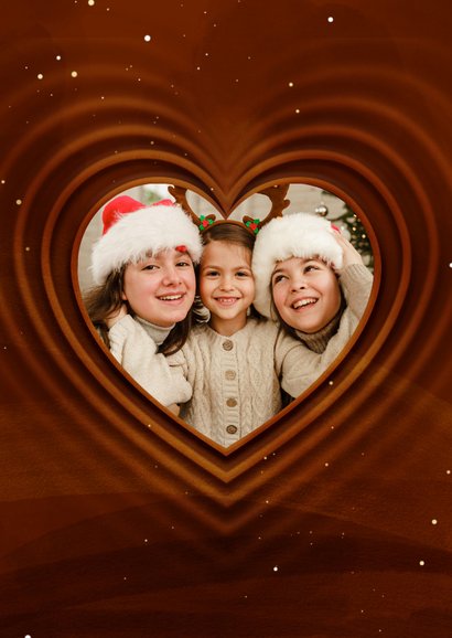 Weihnachtskarte Herz mit Foto 'Frohes Fest' 2