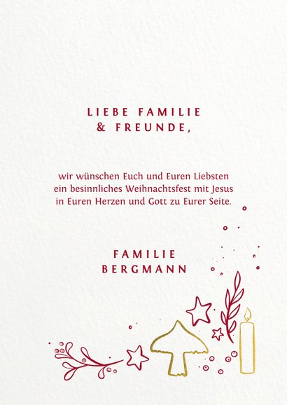 Weihnachtskarte Illustration 'Glaube Liebe Hoffnung' 3