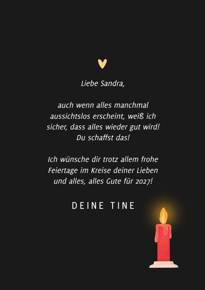 Weihnachtskarte Kerze 3