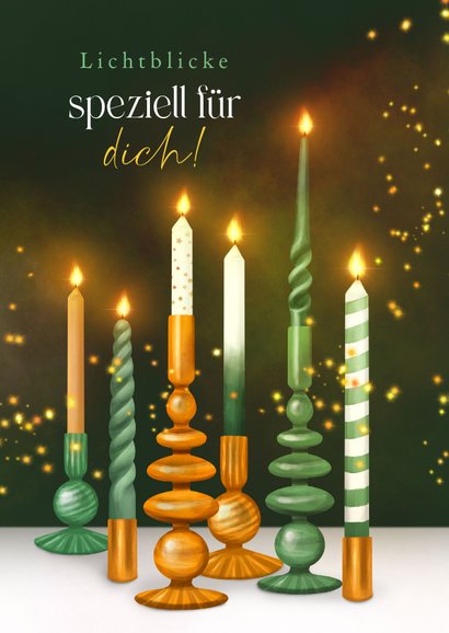 Weihnachtskarte Kerzen 'Viele Lichtblicke für dich' 2