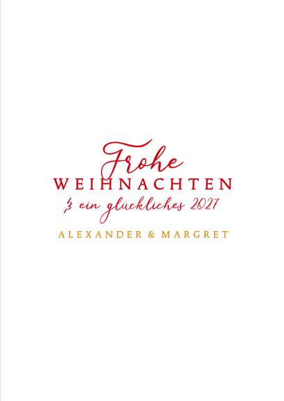 Weihnachtskarte klassische Weihnachtskugeln Glitzer 3