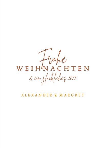Weihnachtskarte klassische Weihnachtskugeln Goldglitzer 3