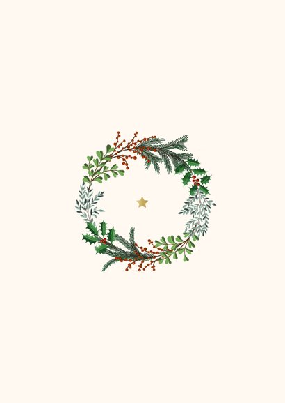 Weihnachtskarte klassischer Weihnachtskranz 2