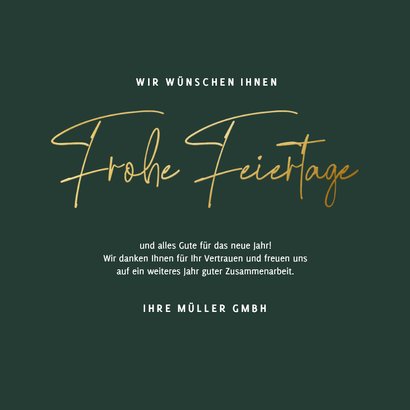 Weihnachtskarte Kunden elegant & trendy 3