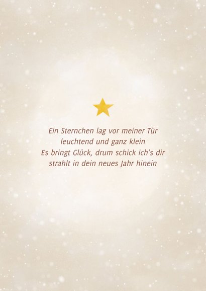 Weihnachtskarte leuchtender Stern 2