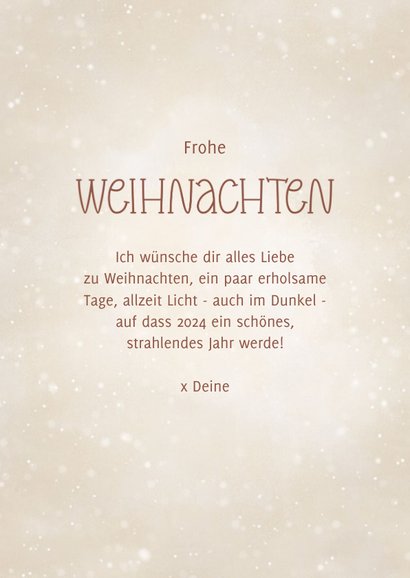 Weihnachtskarte leuchtender Stern 3