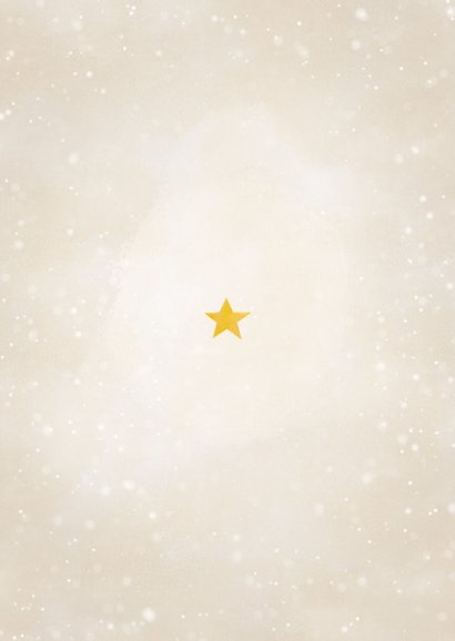 Weihnachtskarte leuchtender Stern Rückseite