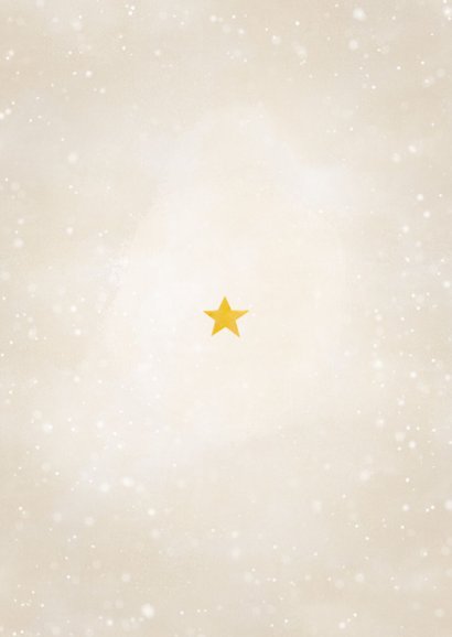 Weihnachtskarte leuchtender Stern Rückseite