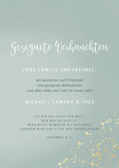 Weihnachtskarte Licht der Welt 3