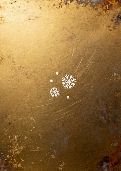 Weihnachtskarte Lichterkette 2026 mit Logo Goldoptik Rückseite