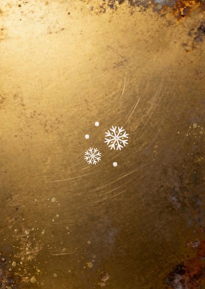 Weihnachtskarte Lichterkette 2027 mit Logo Goldoptik Rückseite