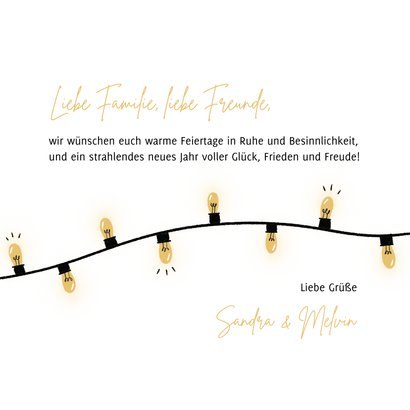 Weihnachtskarte Lichterkette Herz 3