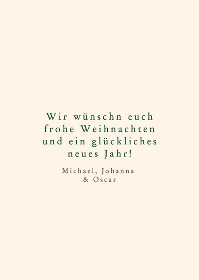 Weihnachtskarte lila gestreift Weihnachtsbäume mit Foto 3