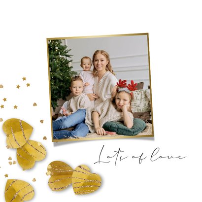 Weihnachtskarte 'Lovely Holidays' mit Herzen 2